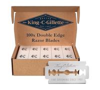 King C. Gillette Lamette Di Ricambio per Rasoio Di Sicurezza Da Uomo. Confezione con 100 Lamette. Le Migliori Lame Di Gillette In Acciaio Inossidabile e Rivestite In Platino