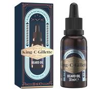 King C Gillette Olio Barba Uomo Con Oli Di Argan, Avocado, Semi Di Macadamia E Mandorle Olio Da Barba Uomo Per Idratare E Ammorbidire, Beard Oil, 30ml