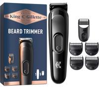 King C. Gillette Rasoio Barba Elettrico Ricaricabile, Regolabarba Uomo 3 Pettini