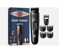 King C. Gillette Rasoio Barba Elettrico Ricaricabile, Regolabarba Uomo 5 Pettini