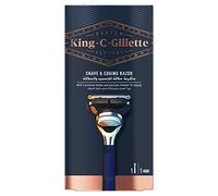 King C. Gillette Rasoio da barba e bordatura da uomo + 5 lame premium con rifinitore di precisione, idea regalo per lui/papà
