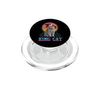 King Cat British Shorthair Vintage 80s Funny Kitten Cats PopSockets PopGrip per MagSafe