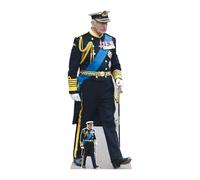 King Charles III Cartone Ritaglio Marcia Uniforme Royal Coronation Gratis Mini