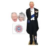 King Charles III Coronation Bronzo Pacco Include Lifesize Cartone Ritaglio
