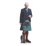 King Charles III Kilt Lifesize Cartone Ritaglio Gratis Mini IN Piedi Coronation
