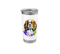 King Charles Spaniel Pop Art I Dog Lover I Splash Art Bicchiere termico in acciaio inox doppia parete