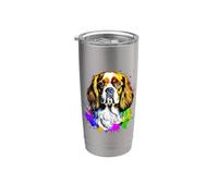 King Charles Spaniel Pop Art I Dog Lover I Splash Art Bicchiere termico in acciaio inox doppia parete