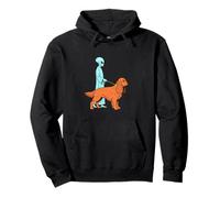 King Charles w Alien Walking Divertente UFO Fantascienza Felpa con Cappuccio