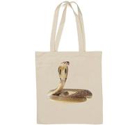 King Cobra African Snake - Borsa in cotone naturale, colore: Bianco