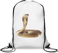 King Cobra African Snake Gym Sack Casual coulisse Bag Bianco