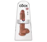 King Cock 10" Cock with Balls Tan 25,5 cm