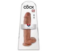 King Cock 11" Cock with Balls Tan 28 cm