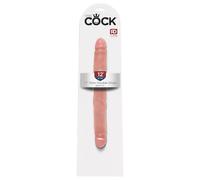 King Cock 12 Slim - Doppio Dildo Realistico Sottile (31cm) - Color Carne