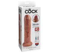 King Cock 7 - realistico dildo (18cm) - scuro naturale