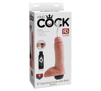 Dildo Eiaculante Realistico King Cock 8 (20 cm) - Naturale