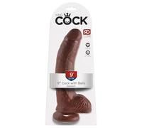King Cock Dildo King Cock XL con Testicoli - 25 cm - Scuro
