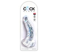 Dildo Realistico King Cock Clear con Testicoli e Ventosa - 19cm