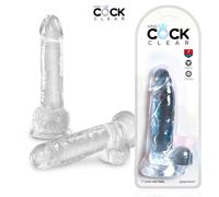 KING COCK CLEAR - PENE REALISTICO CON SFERE 15,2 CM TRASPARENTE