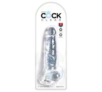 KING COCK CLEAR - PENE REALISTICO CON SFERE 16,5 CM TRASPARENTE