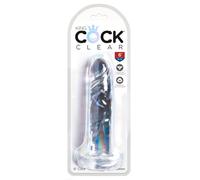 KING COCK - CLEAR PENE REALISTICO 15.5 CM TRASPARENTE