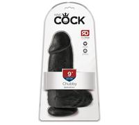 King Cock - dildo realistico con ventosa e testicoli - 23 cm nero