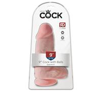 King Cock - dildo realistico ventosa e testicoli 23cm - color carne