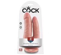 King Cock Double Penetrator - realistico dildo doppio (color carne)