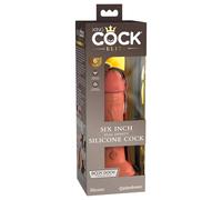 King Cock Elite 6 - dildo realistico con ventosa - 15 cm - colore scuro
