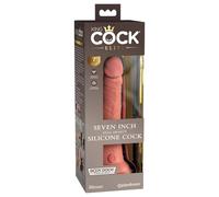 Dildo Realistico Doppio Strato King Cock Elite con Ventosa (18cm) - Color Carne