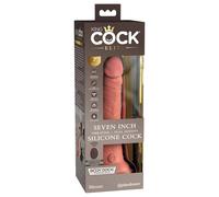 Pipedream King Cock Elite 7" Vibrating Silicone Dual Density Cock with Remote Light