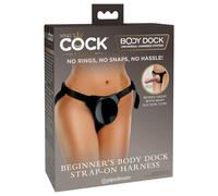 King Cock Elite Beginner's - strap-on con mutandina - nero