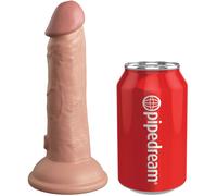 King cock elite - dildo vibrante realistico e silicone 15.2 cm