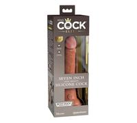 KING COCK ELITE - REALISTIC SILICONE DILDO 17.8 CM CARAMEL