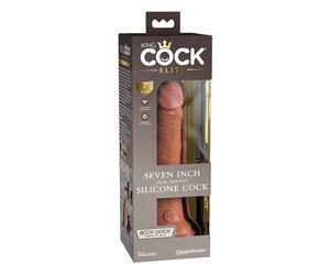 KING COCK ELITE - REALISTIC SILICONE DILDO 17.8 CM CARAMEL