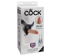 Pipedream King Cock 7" Uncut Cock with Strap-on Harness Flesh