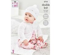 King Cole 5718 Baby Blanket Cardigan DK Knitting Pattern