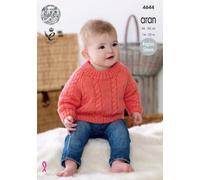 King Cole Aran Modello per Lavoro a Maglia Cardigan E Maglione 4644