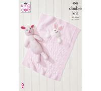 King Cole Double-Knitting Motivo Bambino Coperte & Coniglietto Giocattolo 4006