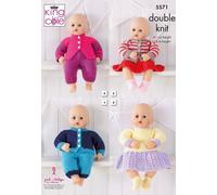 King Cole Double-Knitting Motivo Bambole Vestiti 5571