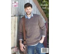 King Cole Double-Knitting Motivo da Uomo Tondo E Scollo V Maglioni 5799