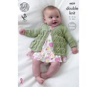 King Cole Double-Knitting Motivo Matinée Cappotto Angelo Top E Cardigan 4429
