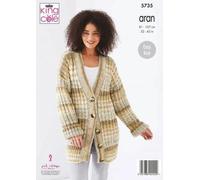 King Cole Maglia Facile Aran Modello Per Maglione E Cardigan 5735