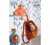 King Cole Modello Di Maglieria Chunky Zaino E Giocattolo Tinsel Orangutan 9057