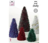 King Cole Pattern Maglieria Tinsel Chunky Alberi Di Natale E Palline 9035