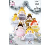 King Cole Tinsel Chunky E DK Modello Di Lavoro A Maglia Angeli Piccoli 9165