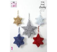 King Cole Tinsel Chunky Modello Di Maglieria Tinsel Stars 9106