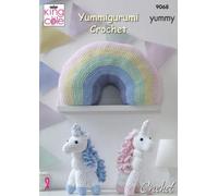 King Cole Yummy Pattern All'Uncinetto Cuscino Unicorno E Arcobaleno 9068