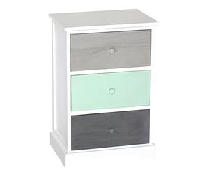 King Collection C656178 Cassettiera 3 Cassetti Multicolor