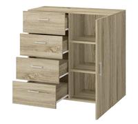 King Collection CASSETTIERA ROVERE 4 CASSETTI + 1 ANTA