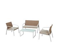 Salotto Madeira - bianco/beige - Garden Friend - set 4 elementi